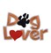 Dog Lover, Paw Print with Heart, Pets, Animals, Embroidered, Iron on Patch